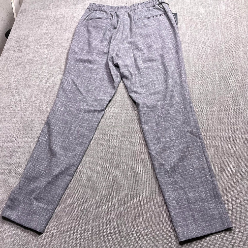 Ted Baker Jem Textured Dress Pants Mens 35 Light Gray Wool Stretch TB605059 - Picture 2 of 15